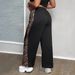 Women's Clothing Popular Autumn Black Loose Leopard Print Fashionable Wide Leg Pants Large Size Women's Pants_ecoleips.com