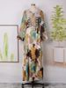 Verve MT142 Women's Robe 2025 New Printed Embroidered Large Swing Muslim Dress Ins_ecoleips.com