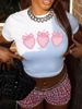 Women's Clothing Short Style Navel Baring Short Sleeved Fruit_ecoleips.com