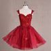 Elegant Strapless Formal Evening Gown With Floral Appliqué For Banquet Wedding Cocktail Party_ecoleips.com