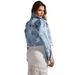 Women's Clothing Button Washed Hole Raw Edge Fashionable Women's Denim Top_ecoleips.com