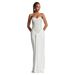 New European And American Spring/summer Women's Elegant Long Dress, Sexy Deep Tube Top, Zipper, Slim-fit, Pleated Gown_ecoleips.com