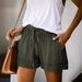 Women's Clothing Casual High-Waisted Shorts Summer Tie Belt Loose Wide Leg Pants_ecoleips.com