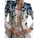 Foreign Trade Cross-Border 2023 Autumn European And American Women's Fashion Printed Slim-Fit Blazer_ecoleips.com