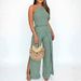 Casual Lace Top Wide Leg Pants Set Women's Clothing Slimming Beach Vacation Fresh Sweet Stylish New_ecoleips.com