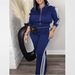 Women’s Stylish Two-Piece Sets – Trendy Matching Tops & Pants For Casual & Work (Navy Blue/Burgundy/Black/Dark Green, S-XXXL)_ecoleips.com