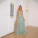 Women's Clothing Elegant Halloween Ball Gown Long Dress With Straps & Appliques For Women's Party, Prom, Show - Multiple Colors & Sizes Available_ecoleips.com