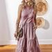 Women's Clothing Ribbed Vest Spliced Layered Midi Dress With Pockets._ecoleips.com