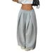 Y2K American Style Street Style Sweatpants Women's High Waist Loose Pleated Wide Leg Casual Sports Pants_ecoleips.com
