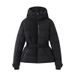 Women's Clothing Autumn And Winter New Women's Ski Series Waist Hooded Cotton Jacket_ecoleips.com
