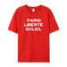 Women's Clothing French Retro Ladies Red Cotton T Shirt Summer Short Sleeve Loose Letter Print Top Elegant Casual T Shirt_ecoleips.com