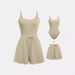 Women's Clothing Camisole Jumpsuit Waist Wide Leg Shorts Casual Two Piece Suit_ecoleips.com