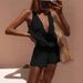 Women's Solid Color V-Neck Sweater Vest And Shorts Two-Piece Set Style Clothing_ecoleips.com