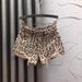 Personalized Leopard Print High Waist Denim Shorts Women's Summer Fashion Foreign Style Age Reduction A Word Trend Rough Edge Hot Pants_ecoleips.com
