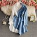 Spring Suit Women's Fashion Dress Shirt Skirt Polo Long Sleeve New Style Irregular_ecoleips.com