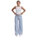 High Waisted Straight Leg Jeans For Women Loose Casual Plus Size Sweet And Spicy Style Clothing Denim_ecoleips.com