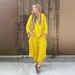 Elegant plus Size Two-Piece Set Flowy Shirt High-Waisted Trousers Office Casual Wear Versatile Wardrobe Staple Women's Clothing_ecoleips.com