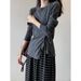 Yanshuang Korean Style Tie Waist Long Sleeve Knitted Sweater For Women Autumn New Unique Loose Base Shirt 20169_ecoleips.com