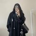 High-End Black Trench For Women, Mid-Length, 2023 Early And Autumn New Style, Petite Chic Spring Coat_ecoleips.com