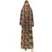 Printed Hooded Headscarf Short Skirt Two-Piece Worship Robe Conservative Fashion Ethnic Style Clothing_ecoleips.com