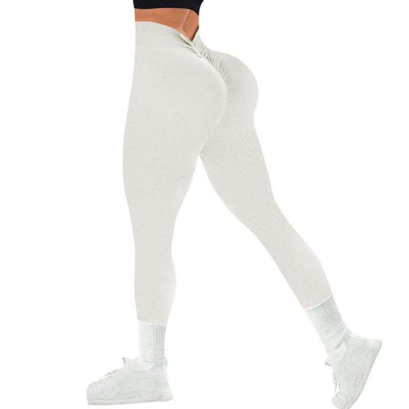 Women's Clothing Coarse Thread Knitted Yoga Pants Seamless Fitness Pants Sports Tights High Waist Leggings Women's Tights_ecoleips.com