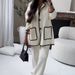 Women's Clothing fashionable patchwork patch bag suit _ecoleips.com