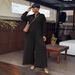 Summer New Jumpsuit Plus Size Casual Loose Round Neck Long Sleeve Wide Leg For Women_ecoleips.com