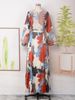 Verve MT142 Women's Robe 2025 New Printed Embroidered Large Swing Muslim Dress Ins_ecoleips.com