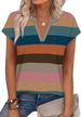 WIHOLL Womens Summer Tops V Neck T Shirts Cap Sleeve Business Casual Outfits Loose Fit Beach Vacation Clothes Basic Tees_ecoleips.com