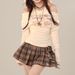 Off-Shoulder Layered T-Shirt – Slim Fit Long Sleeve Top, Ribbed Waist Detail, Trendy & Chic Trendy Neutral Colors_ecoleips.com
