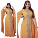 Modest Abaya Dress Luxury Muslim Evening Gown – Pearl-Embellished Chiffon Abaya With Detachable Belt For Elegant Occasions_ecoleips.com