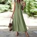 Women's Clothing Summer Women's Sleeveless V Neck Long Dress Style Elegant Back Zipper Clothing For Formal & Casual For Women_ecoleips.com