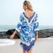 Summer New Women's Hand Crochet Bikini Swimsuit European And American Style Beach Sun Protection Loose Long Tassel Cover Up_ecoleips.com