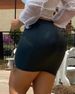 Zipper Tight Mini PU Half Bodycon Skirt_ecoleips.com