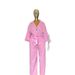 Women's Pink Two Piece Set Casual Fashion 2026 American Style High Waist Straight Leg Pants And Collar Top Ensemble_ecoleips.com