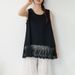 Spring And Summer Sweet Cotton Tank Women, Versatile For Layering, Knitted Lace Trim, Mid-length, Sleeveless,_ecoleips.com