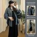 Autumn New Two-Piece + Gradient Denim Shirt 2-Piece Set Maternity Dress_ecoleips.com