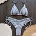 Women's Solid Color Bikini Set - High Elasticity Swimwear For Beach & Pool - Soft Nylon & Cotton Blend - S/M/L Sizes_ecoleips.com