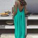 New Women's Strappy Backless Loose Fitting Home Wear Dress Comfortable Casual Maxi Dress For Summer_ecoleips.com
