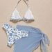Women’s Clothing Small Floral Lace Three Piece Sexy Bikini Split Swimsuit Swimsuit Women_ecoleips.com