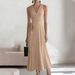 2026 European American Style New Sleeveless Elegant Cross-neck Belted Knitted Dress For Cross-border E-commerce On_ecoleips.com