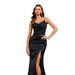Spring And Summer New Women's Sleeveless Slit Slim Evening Dress Banquet Sexy Long Dress_ecoleips.com