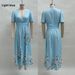 Elegant Floral Print A-Line Maxi Dress With V-Neck | Flowy Chiffon Long Dress For Women In Multiple Colors & Styles_ecoleips.com