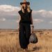 Women's Clothing Women's Western Style Sleeveless Wide Leg Suede Suit New_ecoleips.com