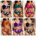 Women's Clothing Hot Girl Floral Gathered Sexy Bikini Suit Swimsuit_ecoleips.com