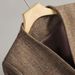 Women’s Coffee-Colored Wool Blazer – Elegant Collarless Sequined Jacket | Autumn/Winter Office Casual Suit | Slim Fit Polyester Blazer_ecoleips.com