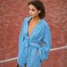 Green Cotton Long Sleeve Robe Shorts Lace-up Pajamas Two-piece Set European And American Autumn Wholesale New Home_ecoleips.com