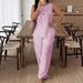 Women's Casual Cotton Linen Pant Sets Comfortable Loose Tops Wide Leg Pants European And American Fashion 2026 Cross Border E Commerce Amazon_ecoleips.com