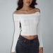 Women's Clothing One Shoulder Three Dimensional Flower Long Sleeved Sweater Knitted Short Top_ecoleips.com