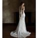 Elegant White Off-The-Shoulder Bridal Gown With Small Train Simple Lace Wedding Dress For Bride Comfortable Off-The-Shoulder Design_ecoleips.com